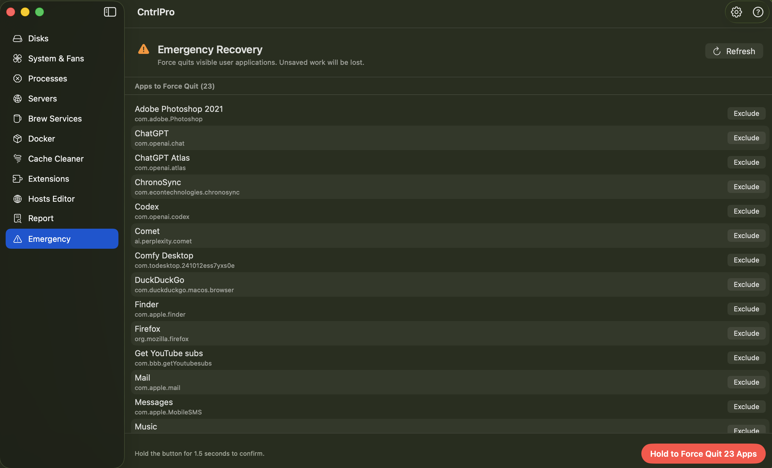 CntrlPro Emergency Recovery screenshot