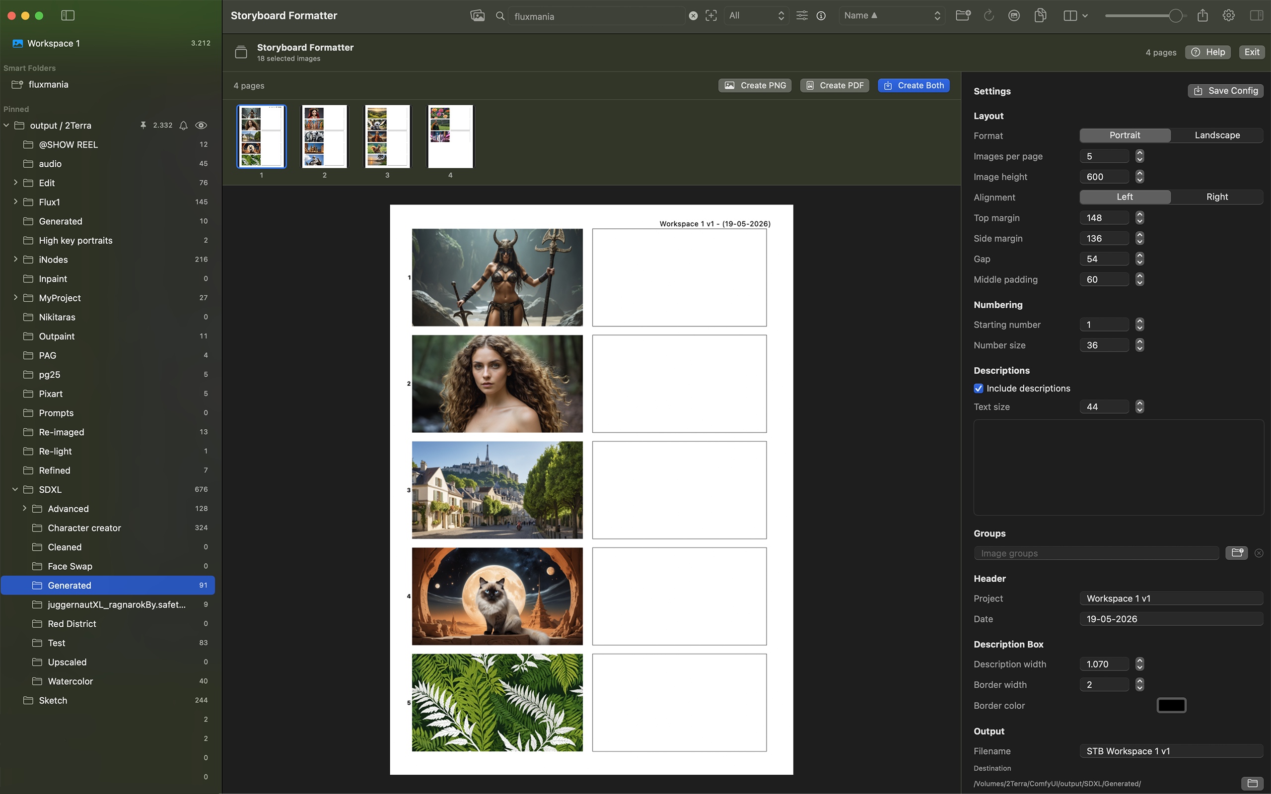 PrismPro storyboard formatter screenshot