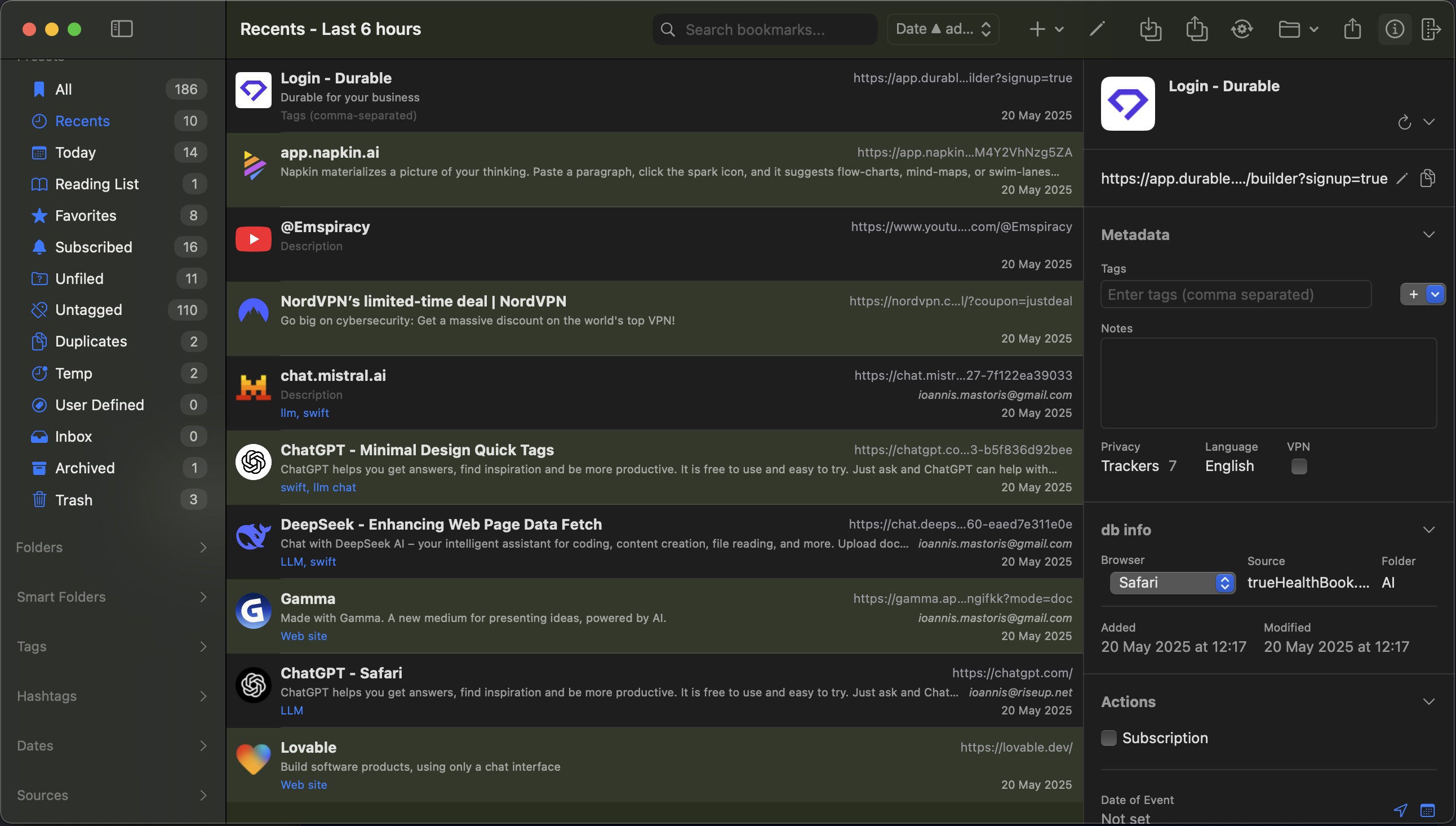 URLPro Application Interface